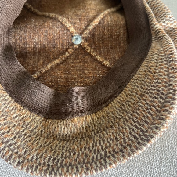 Vintage Kangol Mens Flat Cap Hat Vintage Driving Peaky Blinders Wool? Brown - Picture 8 of 9